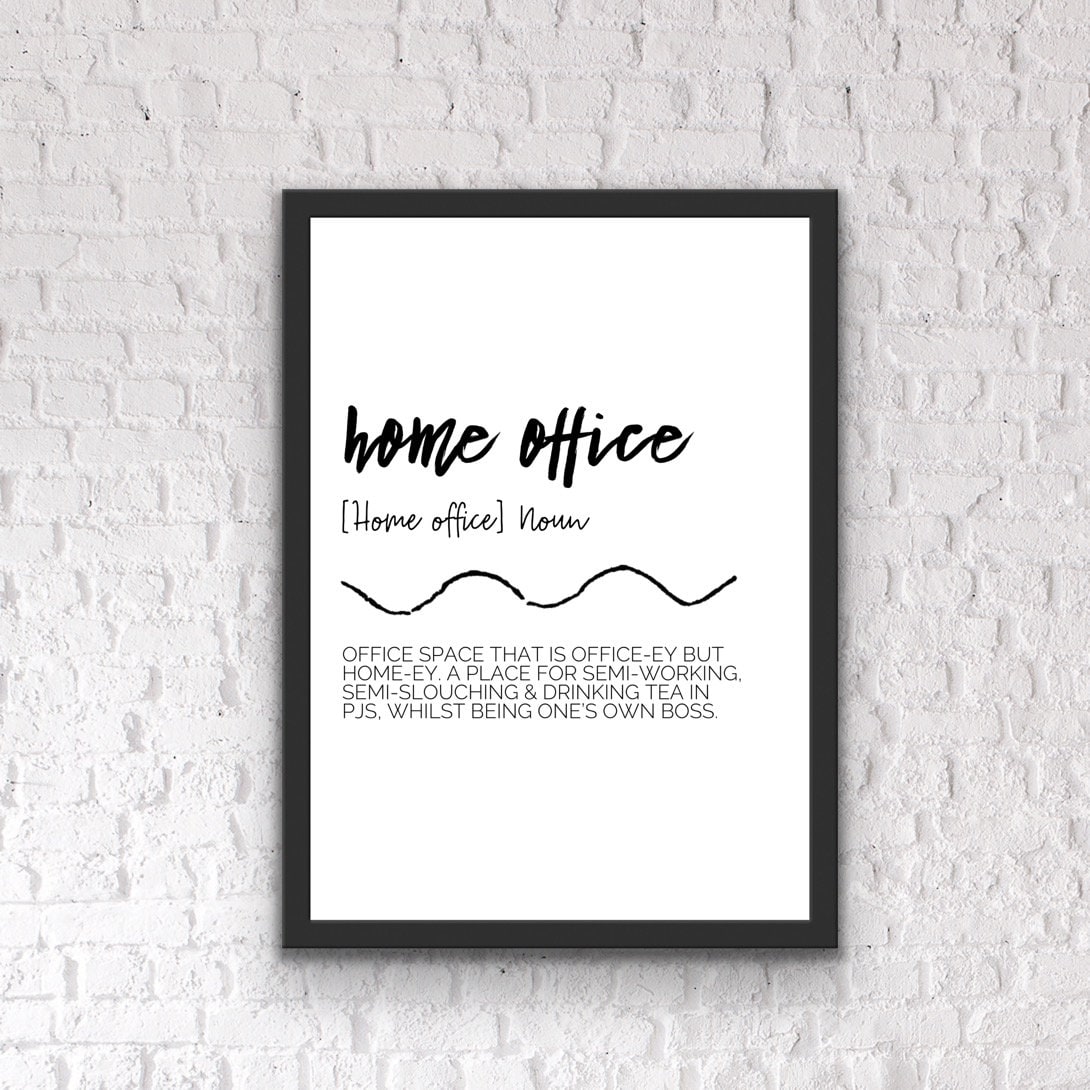Home Office Definition Print: Office Decor
