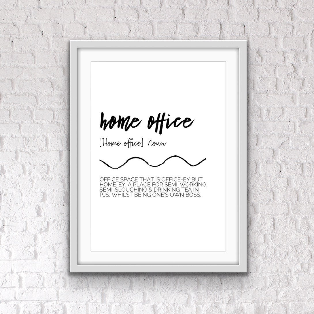 Home Office Definition Print: Office Decor