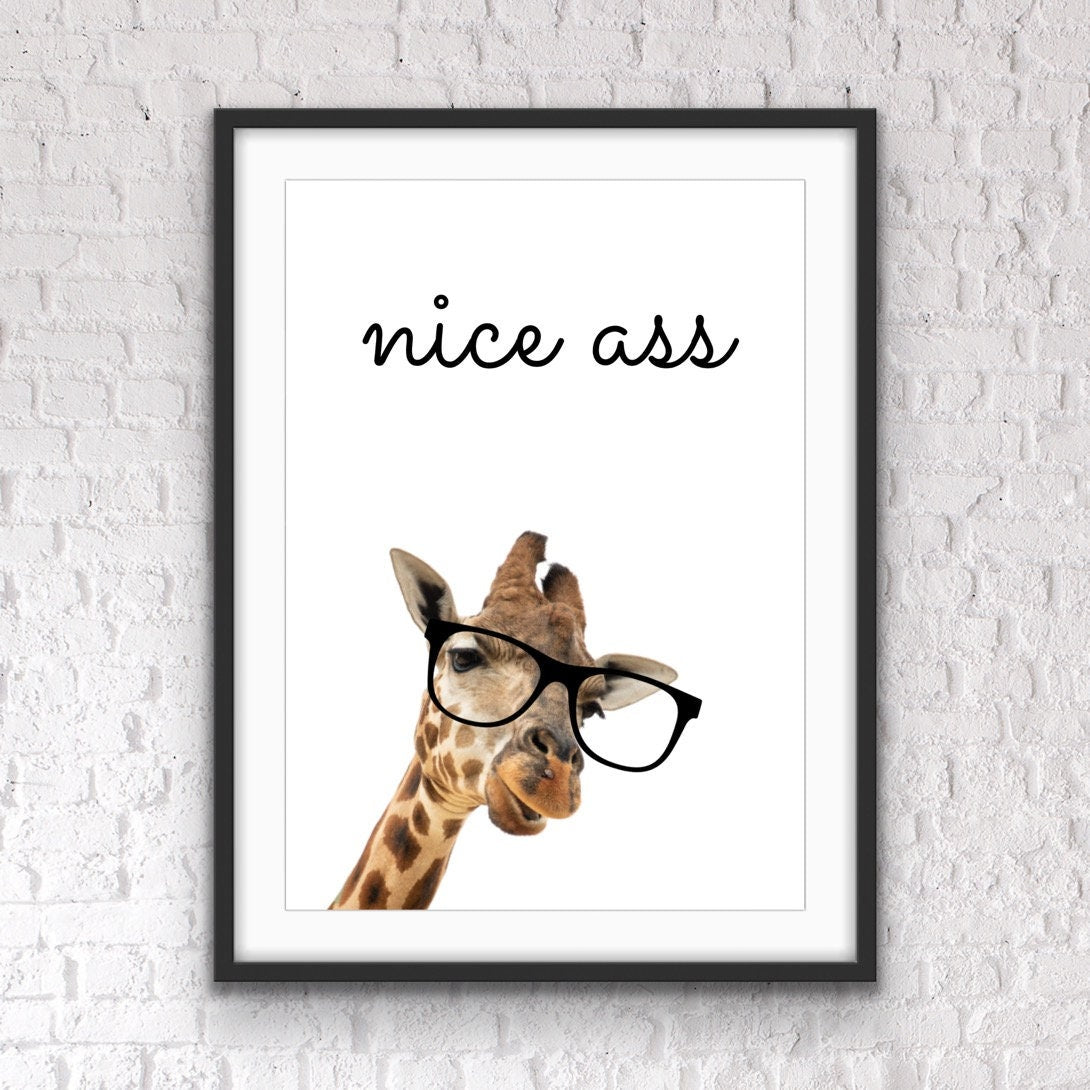 Funny bathroom print, Bathroom print, Bathroom prints, Bathroom signs, Bathroom pictures, Bathroom wall art, Giraffe prints, Fun prints