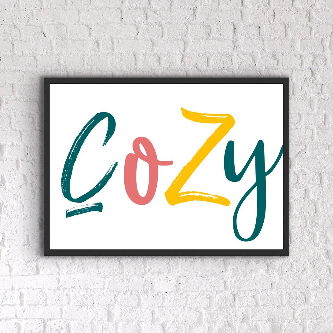 Cozy Home Office Print: Stylish Wall Art