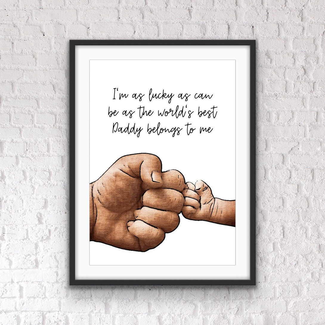 Personalized Daddy Print: Sentimental Dad Quote Art