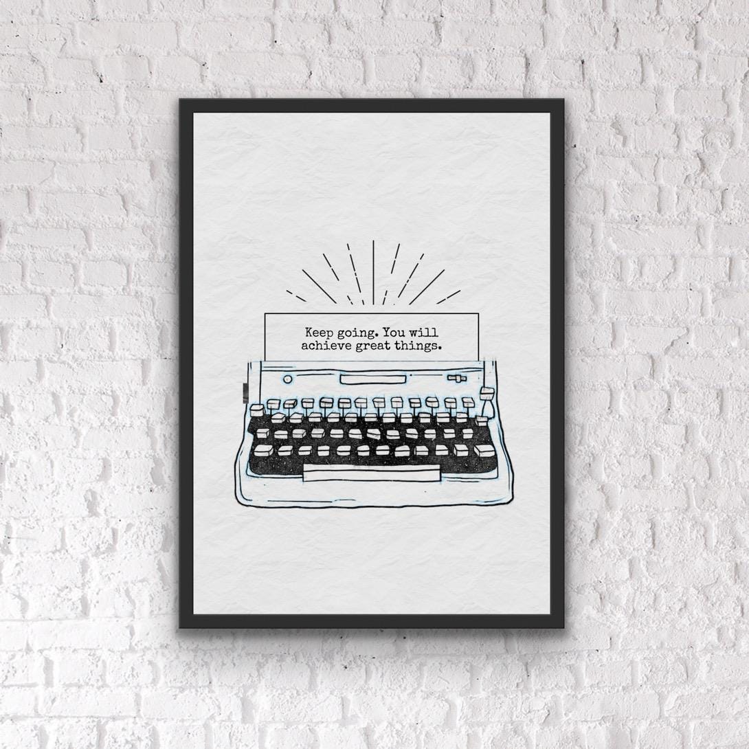 Home Office Print: Inspiring Typewriter Art