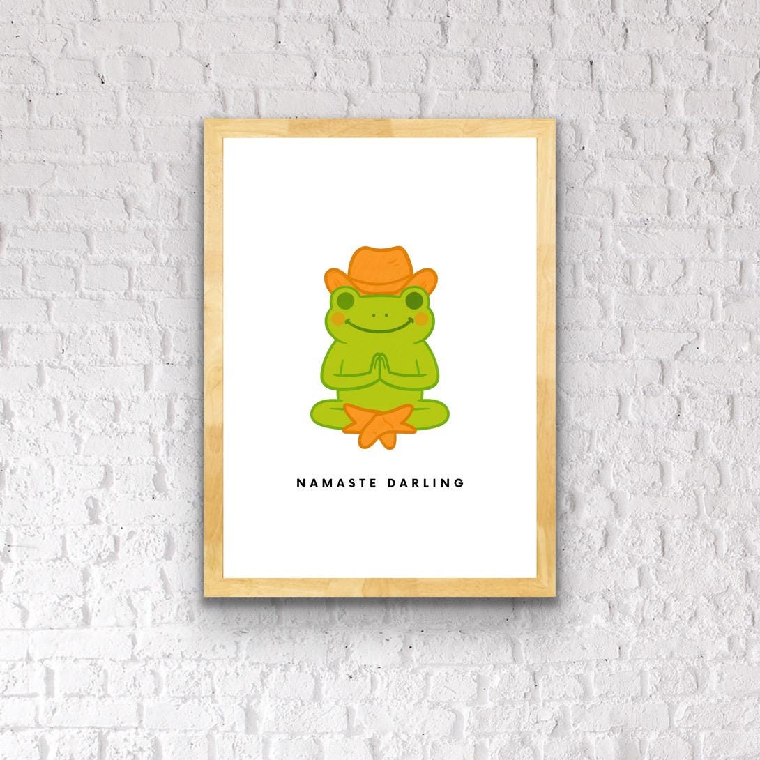 Namaste Darling Yoga Print: Inspirational Wall Art