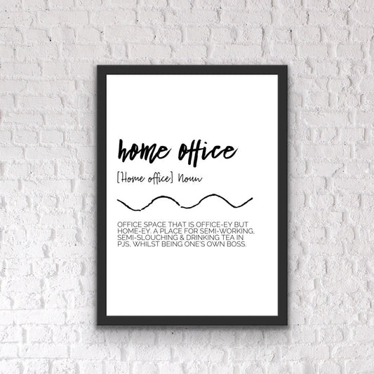 Home Office Definition Print: Office Decor