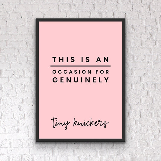 Cheeky Quote Print: Funny Bedroom Wall Art