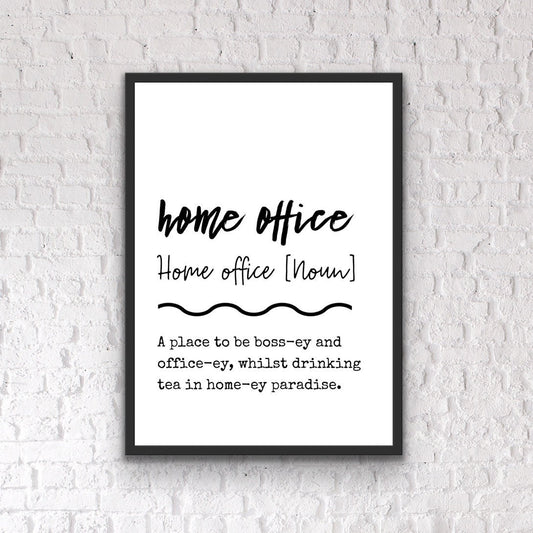 Home Office Definition Print: Modern Office Decor