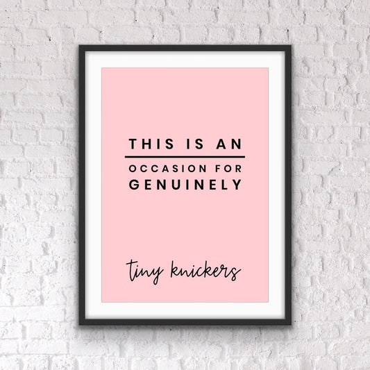 Cheeky Quote Print: Funny Bedroom Wall Art