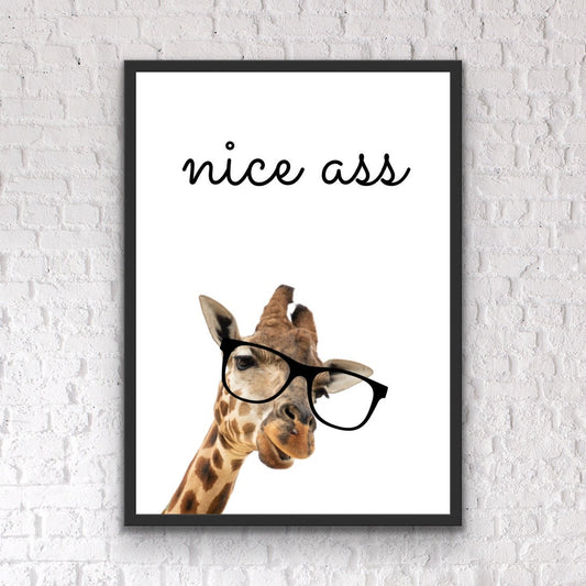 Funny bathroom print, Bathroom print, Bathroom prints, Bathroom signs, Bathroom pictures, Bathroom wall art, Giraffe prints, Fun prints