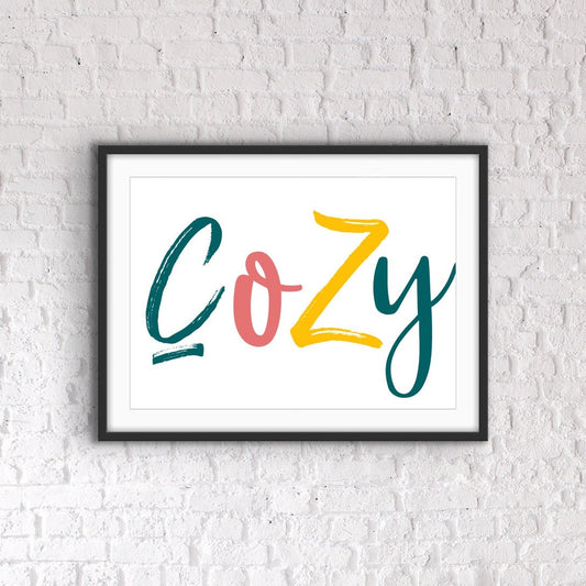 Cozy Home Office Print: Stylish Wall Art