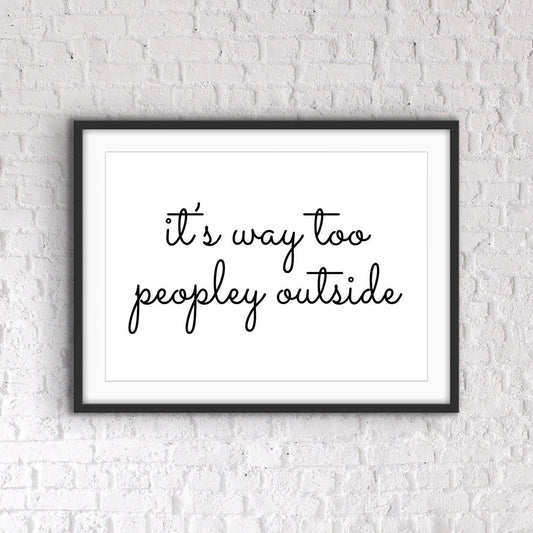 Funny Office Quote Print: Introvert Home Office Decor