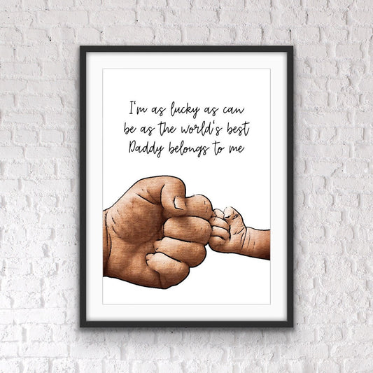Personalized Daddy Print: Sentimental Dad Quote Art