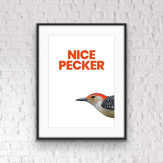 Funny Bathroom Print: Quirky Bird Art