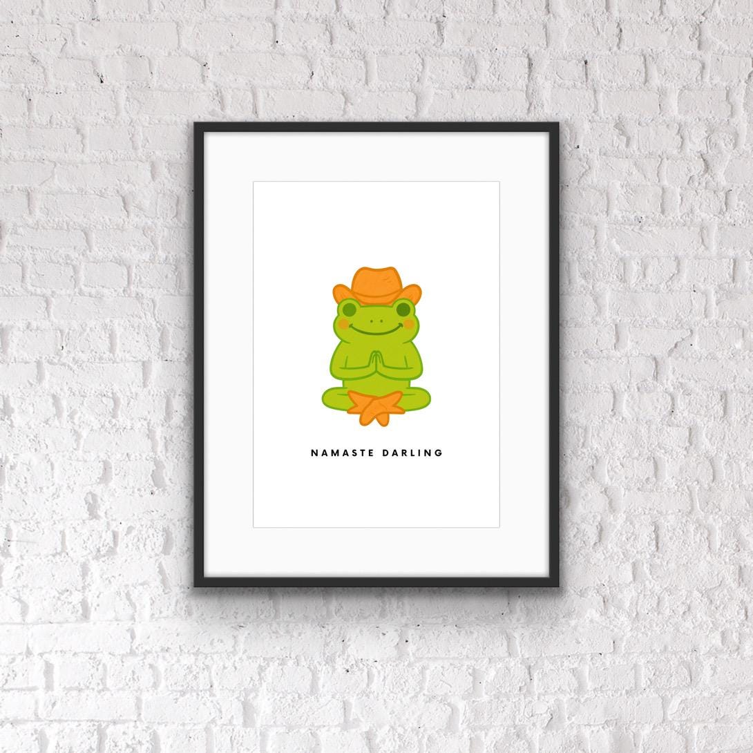 Namaste Darling Yoga Print: Inspirational Wall Art