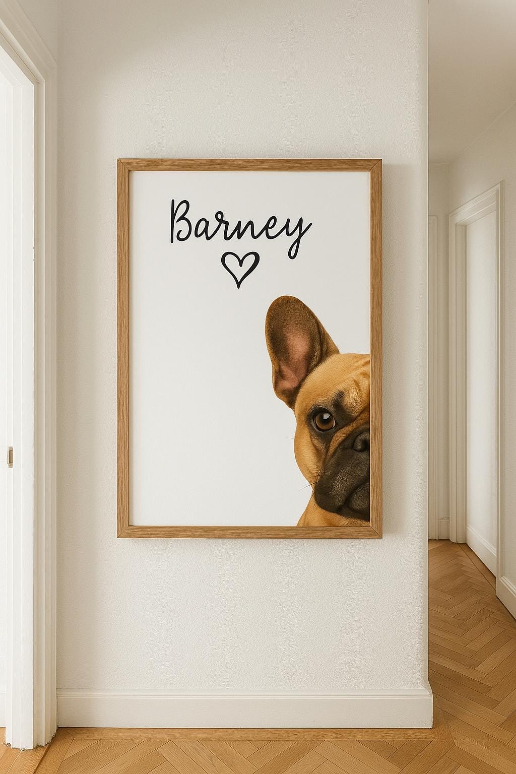 Personalized French Bulldog Print: Custom Pet Portrait, Modern Home Decor