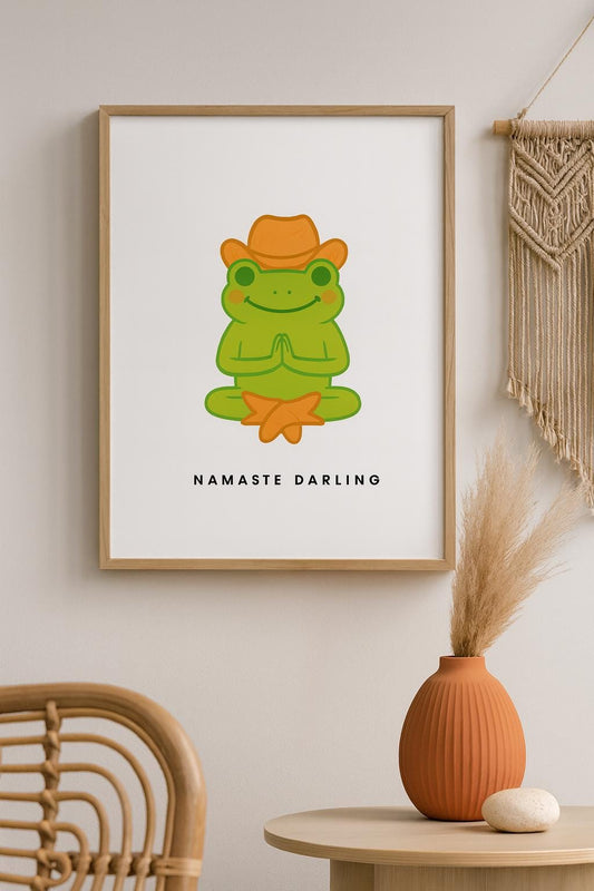 Namaste Darling Yoga Print: Inspirational Wall Art